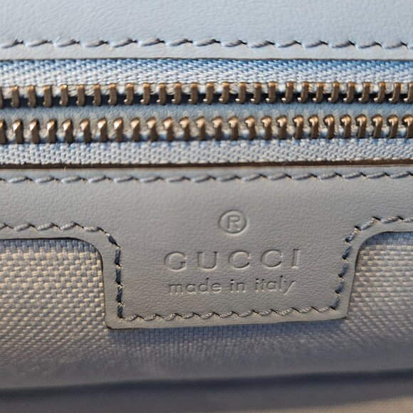 Gucci Blue Shearling Marmont Shoulder Bag - Picture 7 of 15